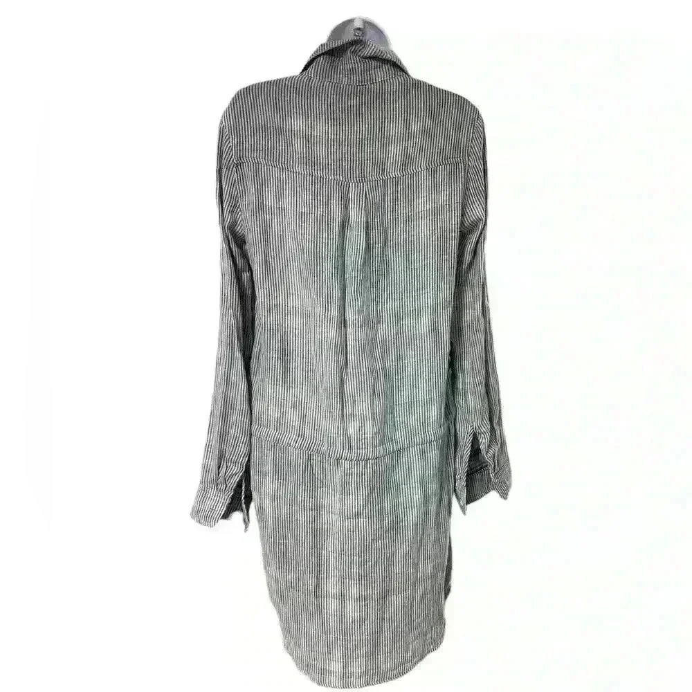 Felicite Cotton Gauze Drawstring Stripe Dress Size 2 NWT - Picture 4 of 5